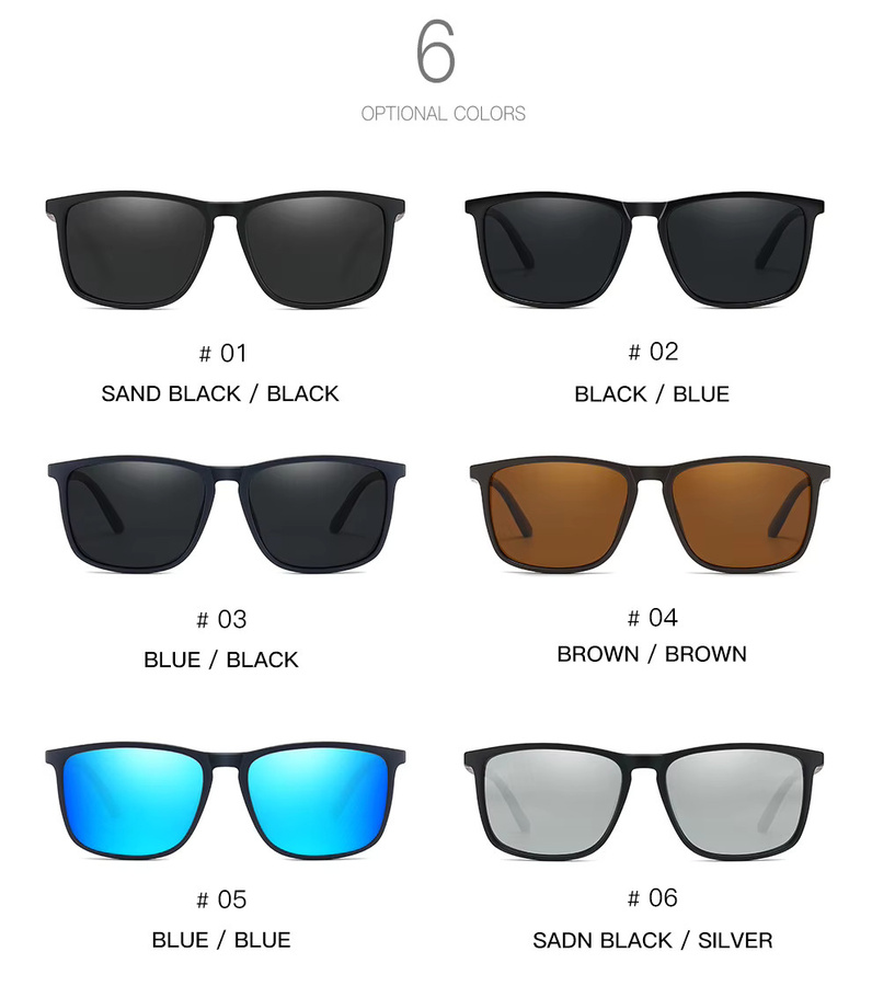 Ravenisa Square Sonnenbrille, Vollrand, Schwarz, Unisex, polarisiert - Bild 4