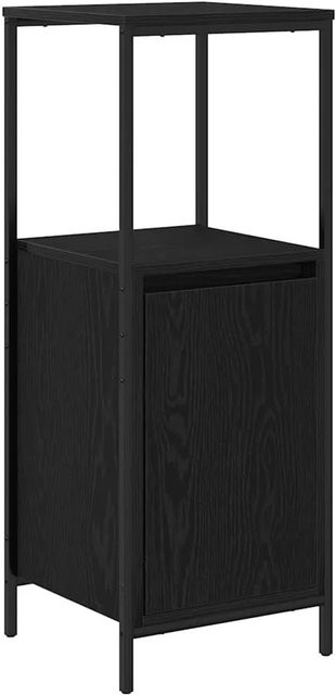 vidaXL Badschrank in Schwarz Eiche mit Regalen und Türen B: 36 cm, T: 35 cm, H: 95 cm - Bild 1