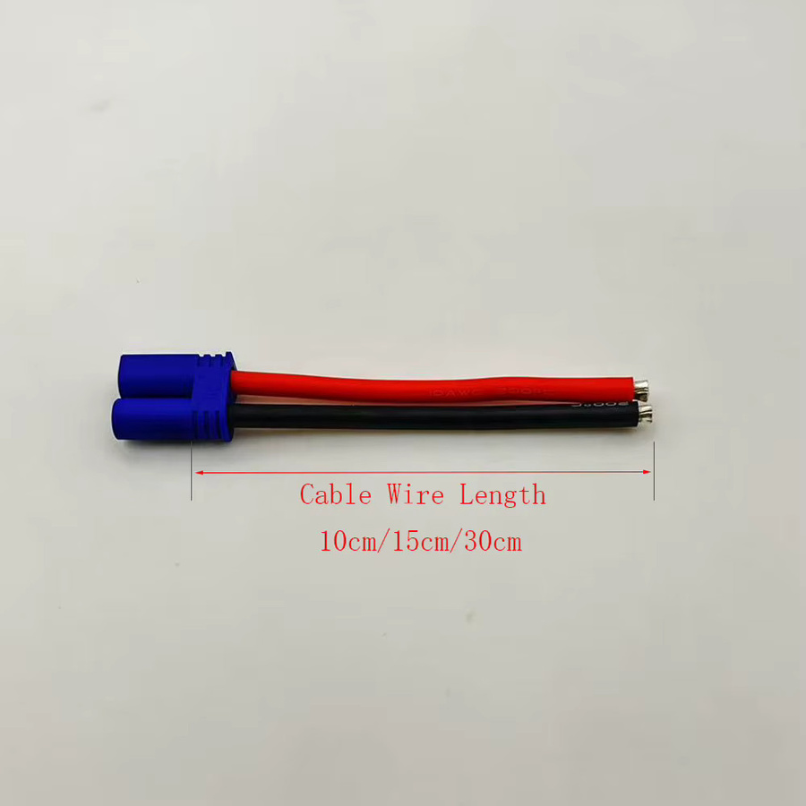 EC5 Stecker und Buchse mit 10AWG Silikonkabel für RC Batterien und Spielzeug, Länge: 10 cm, 15 cm oder 30 cm - Bild 3