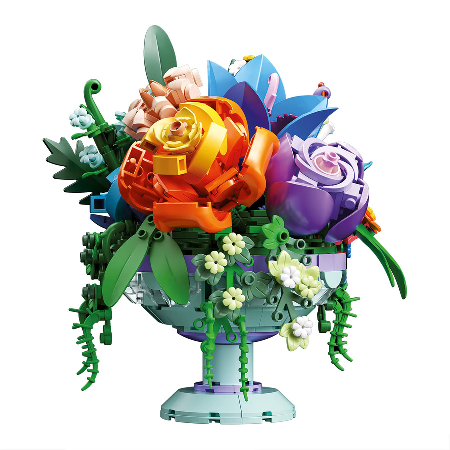 wishiot Barock Whispers Konservierte Blume, Bausteine Modell, 622 Teile, ab 6 Jahren - Bild 2