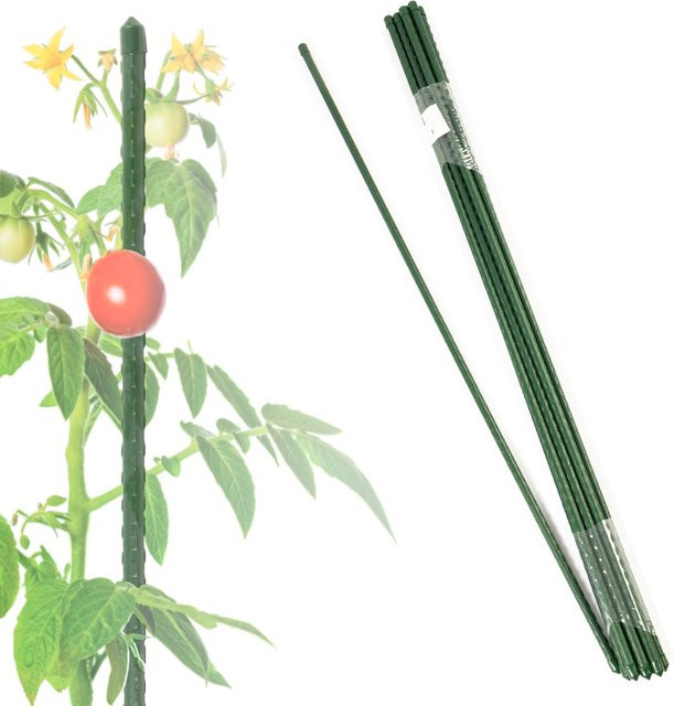 Floordirekt Pflanzstab Leah 10er Set, grüne Pflanzenstützen aus Stahl mit Kunststoffbeschichtung, Höhe: 60 cm - Bild 1
