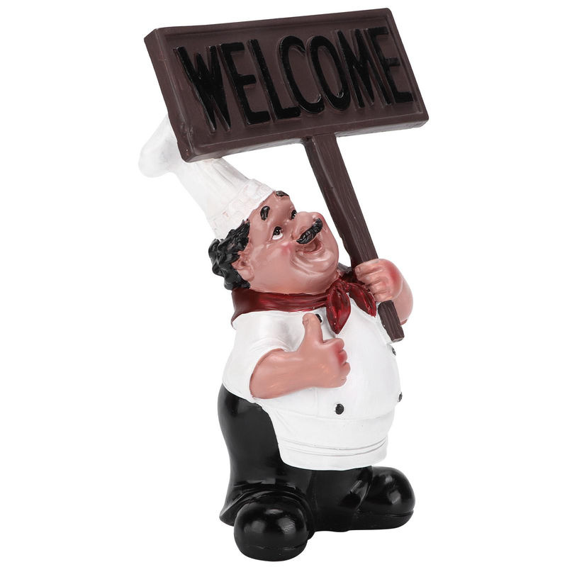 GoolRC Mini Chef Skulptur Dekofigur aus Kunstharz in Mehrfarbig für deine Küchendekoration - Bild 3