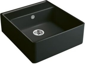 Villeroy & Boch Spülstein-Einzelbecken Einbauspüle aus Keramik in Beige und Black mit CeramicPlus Beschichtung - Bild 1