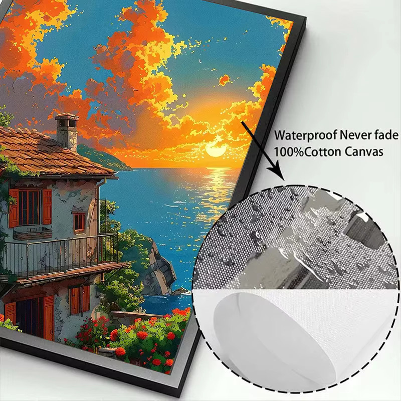 Potdemiel Kunstposter Anime-Küste als Leinwanddruck in Mehrfarbig für deine Wanddekoration - Bild 5