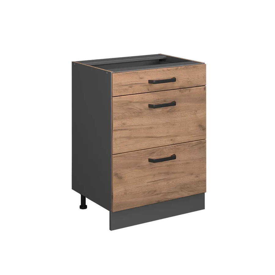 Vicco Küchenunterschrank R-Line Goldkraft in Eiche und Anthrazit mit Schubladen, Breite: 60 cm - Bild 2