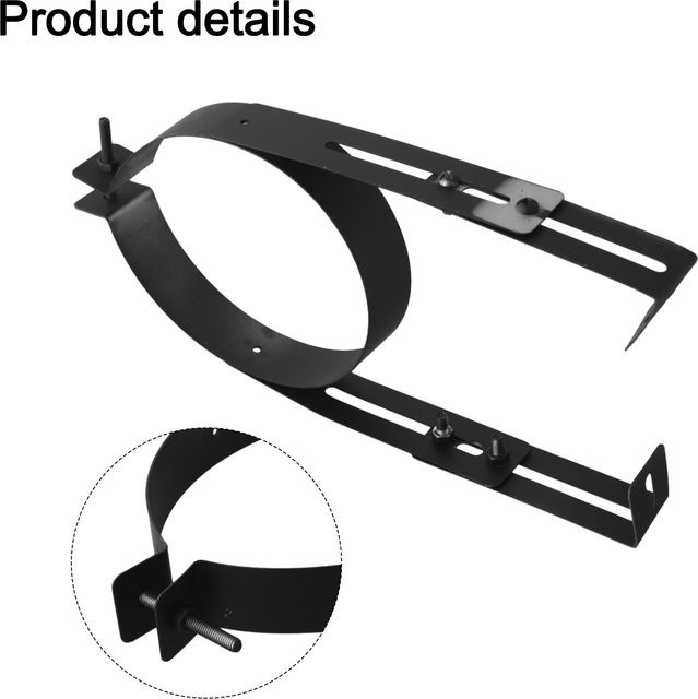 VIBRATITE Verstellbarer Schornsteinrohrhalter aus Edelstahl mit 150 mm Durchmesser als Wandhalterung für Herd und Rauchabzug - Bild 1