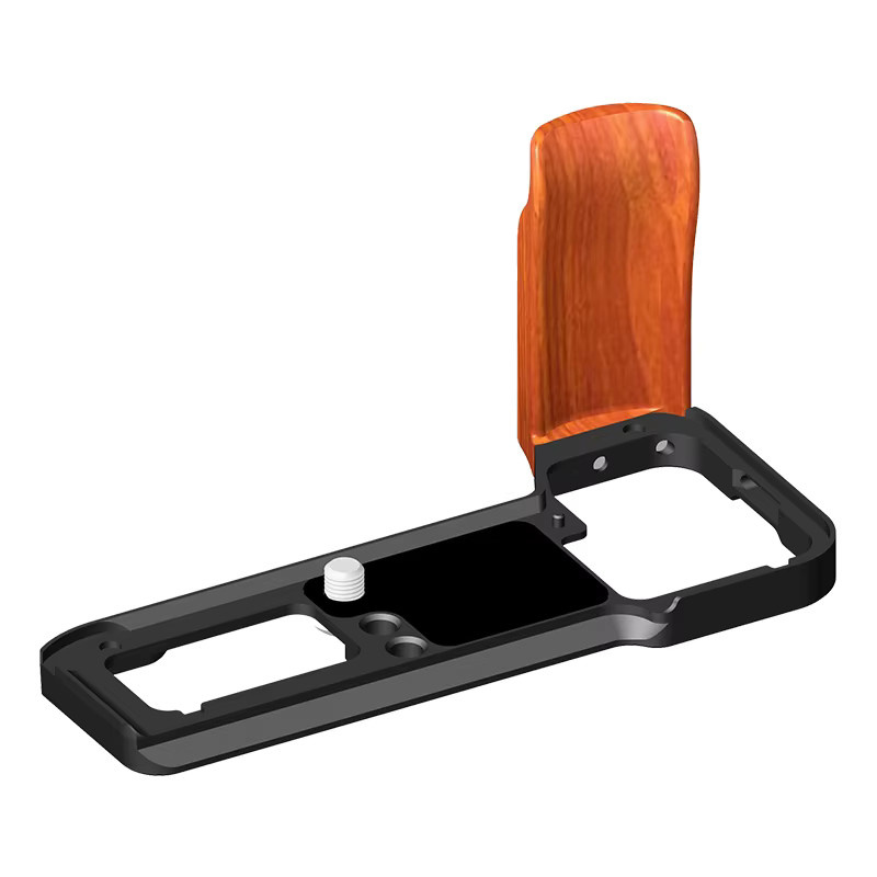 Holzgriff Grip L Halterung für Sony A7C2 und Sony A7CR Ergonomischer Kamera-Handgriff mit Schnellwechselplatte und 1/4 Zoll Schraube in Braun - Bild 3