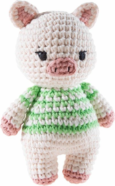 CROCHI Häkel-Freund Schwein, Plüsch / Textil, Rosa / Pink - Bild 1