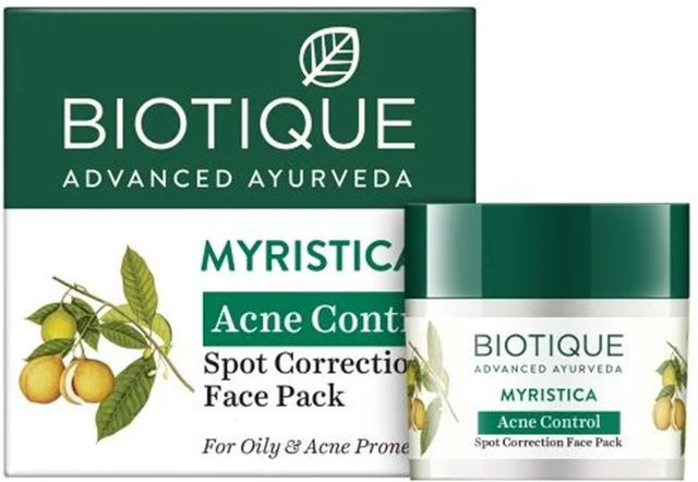 Biotique Myristica Anti-Akne-Gesichtspackung, Sandelholzöl, 20 g - Bild 1