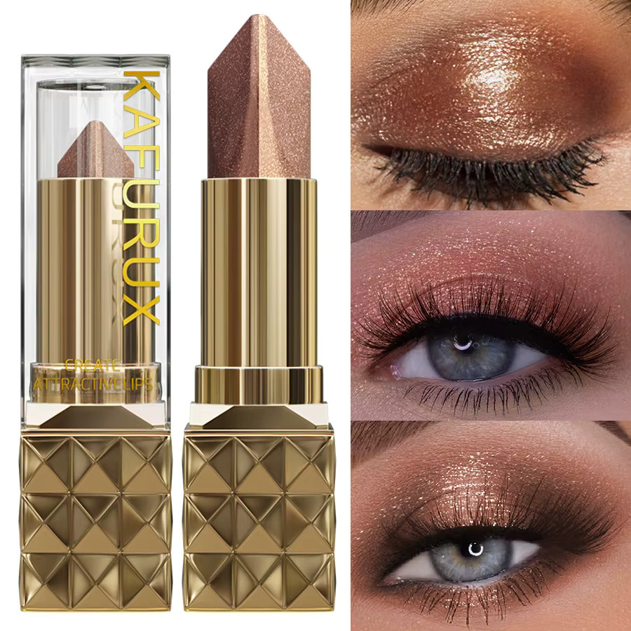KAFURUX Lidschattenstift und Lippenstift, schimmernd, Damen - Bild 3