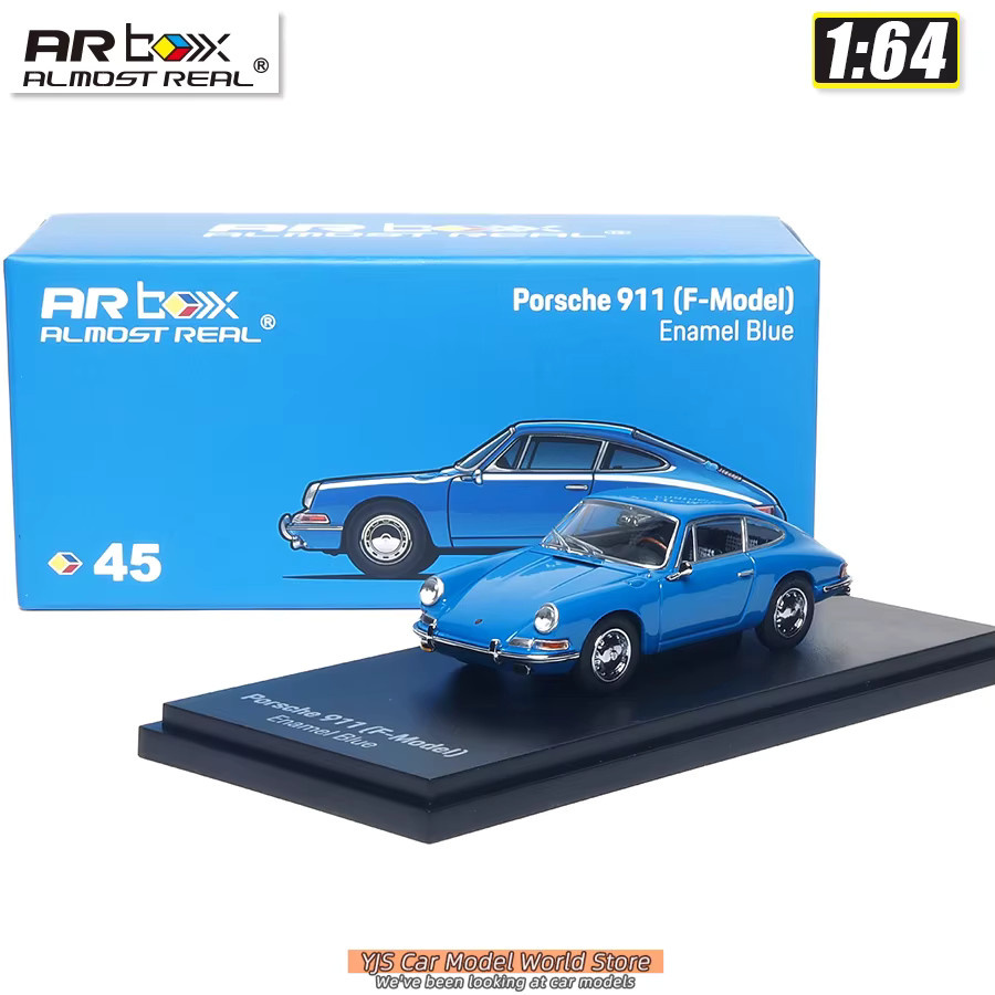 AR BOX Porsche 911 F-Modell, Druckgussmodell, 1:64, Blau, Metall - Bild 2