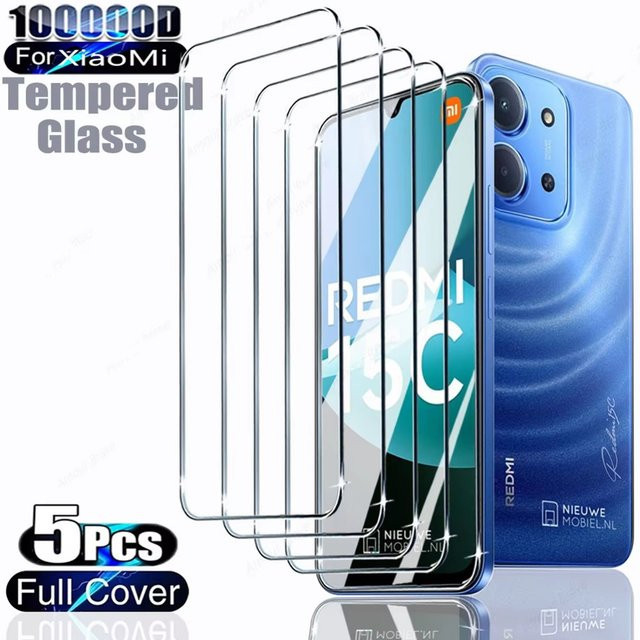 5er-Pack Gehärtetes Schutzglas für Xiaomi 15T Pro, 14T Pro, 13T Pro, 14, 13, 12 Lite, 12T Pro und Mi 11 Lite in Transparent - Bild 1