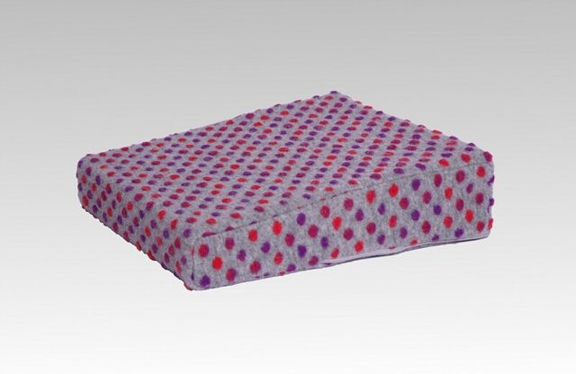 Linke Licardo Aufstehhilfe Wolle Noppen Silber Grau B/T/H: 40 x 40 x 10/6 cm - Bild 1