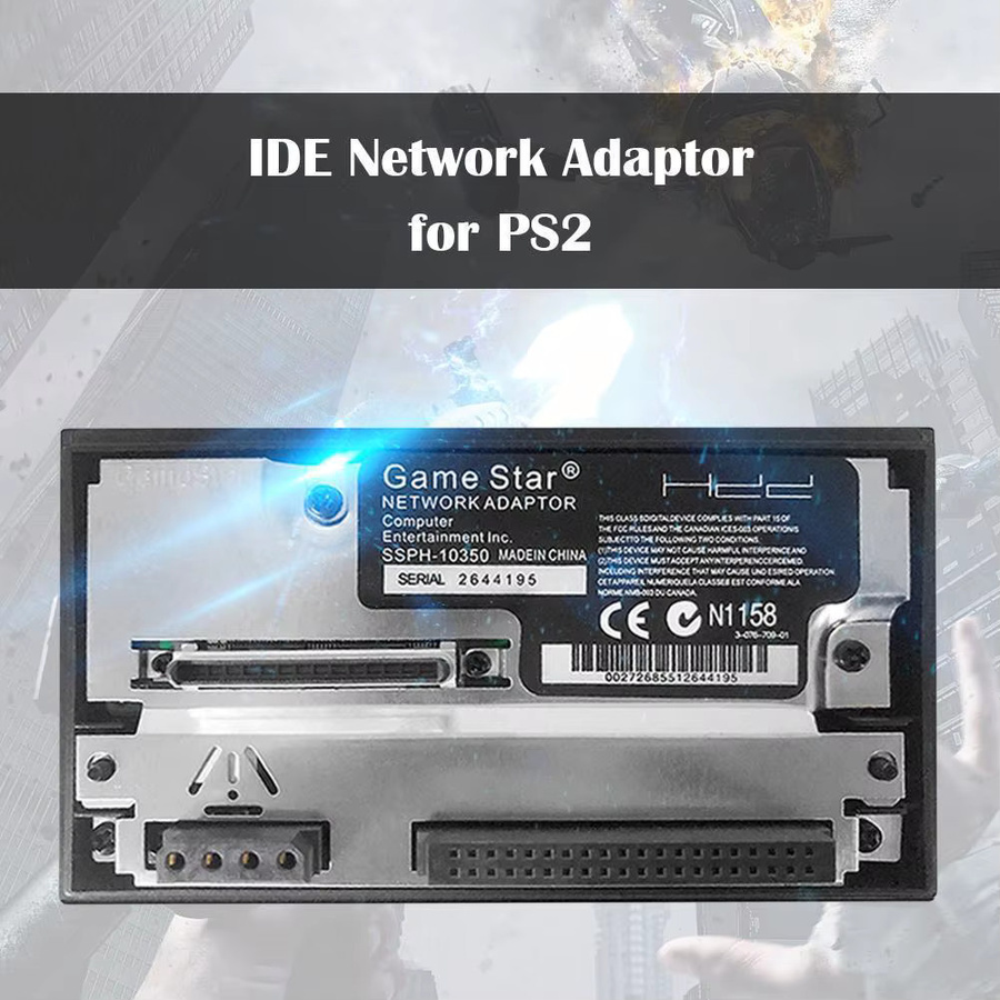 SATA-Netzwerkkartenadapter für PS2 Playstation 2 Fat Console mit SATA HDD Buchse und FMCB McBoot Speicherkarte in Schwarz - Bild 2