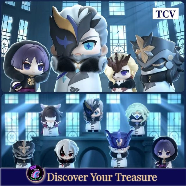 Tcv Genshin Impact Fatui Harbingers Serie Blind Box, Q Edition Mini Peripherie Figuren Puppe, Bunt / Mehrfarbig - Bild 1
