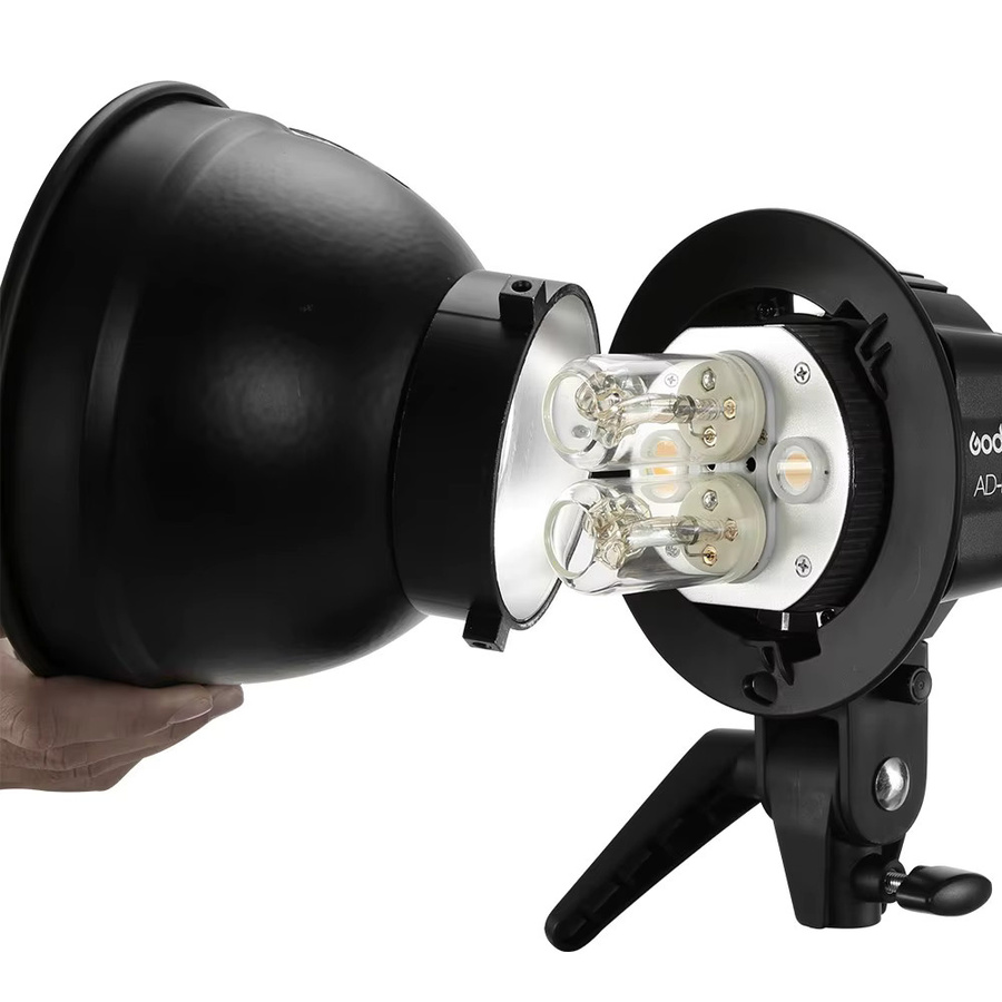 Godox AD-B2 Bowens Mount Doppelröhren-Lichtkopfhalterung für AD200 Blitzgeräte in Schwarz - Bild 3