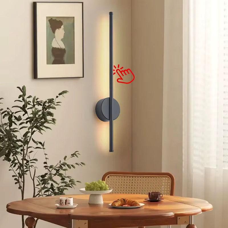 HAULVANG Nordic LED Wandlampe mit Touch-Schalter, dimmbar, Schwarz/Gold/Messing, Up-Down Wandleuchte für Küche, Esszimmer und Flur - Bild 3