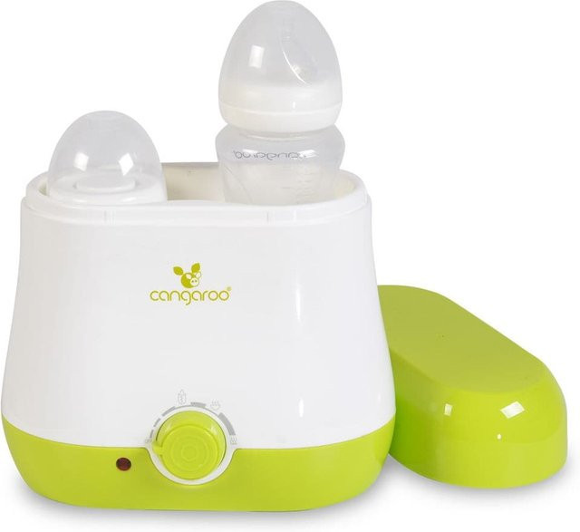 Cangaroo BabyDuo Flaschenwärmer in Grün mit Sterilisationsfunktion für 2 Flaschen - Bild 1