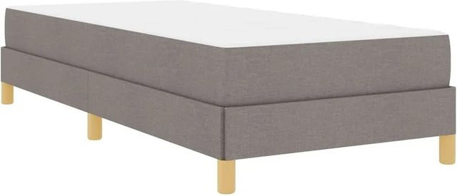 vidaXL Boxspringbett mit Taschenfederkern in Taupe und Beige, B/T: 100 x 200 cm - Bild 1