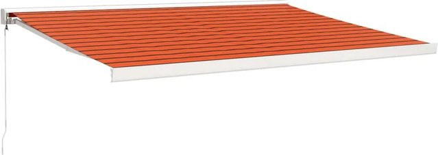 vidaXL Einziehbare Markise aus Aluminium und Polyester in Orange-Braun B: 4,5 m, T: 3,0 m - Bild 1