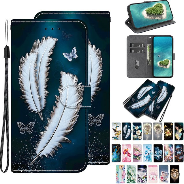 Xiaomi Stand Flip Wallet Case mit gemustertem Design für Redmi 13 13C 12 13R 14C 4G 5G 12C - Bild 1