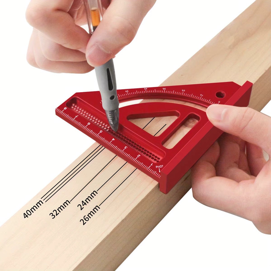 GDART Multifunktions Winkelmesser aus Aluminium für Holzbearbeitung und Gehrung, Dreieck Lineal und Layout Messwerkzeug - Bild 5
