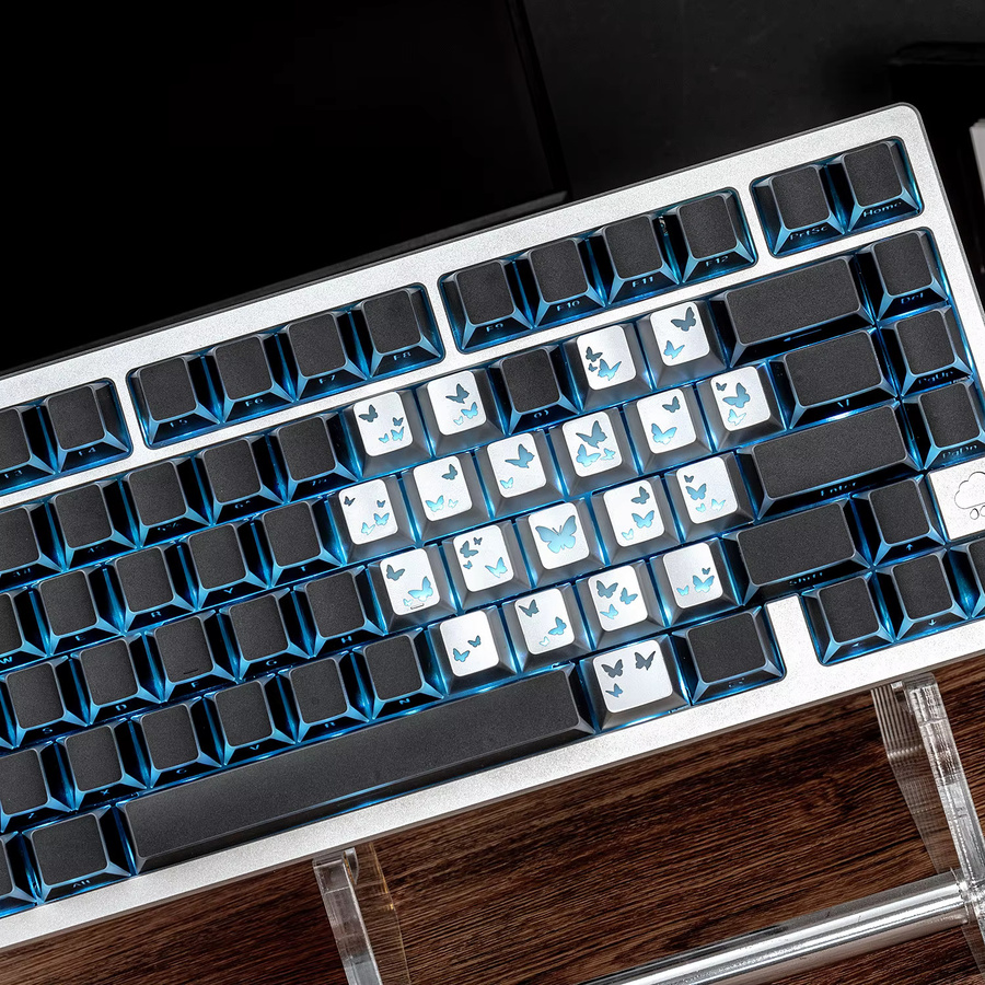 Venit Keys Shadow Butterfly Tastenkappen im Cherry Profile mit Double Shot Herzform für mechanische MX-Tastaturen - Bild 4