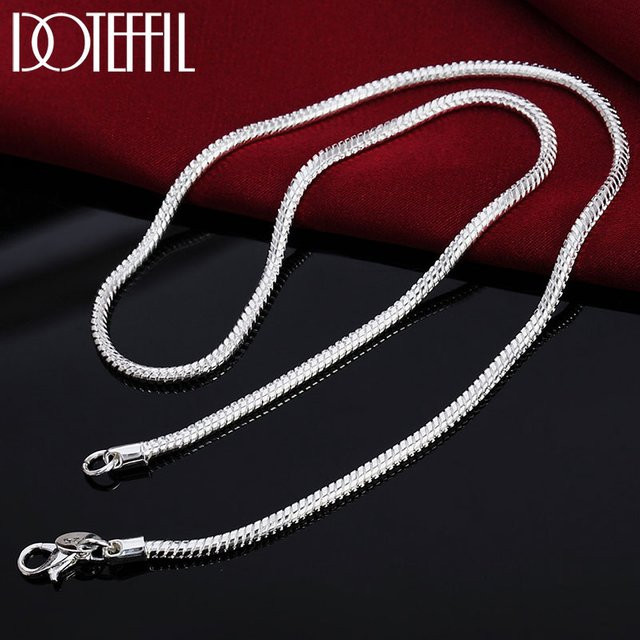 DOTEFFIL Halskette 925 Silber, Schlangenkette, Unisex - Bild 1