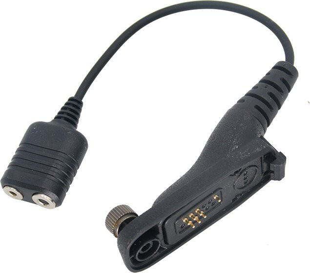 Xierde Audio Adapter für Motorola XIR P8268 P8668 APX6000 APX7000 Walkie Talkie zu K-Typ 2-Pin Kopfhörer Kabel in Schwarz - Bild 1