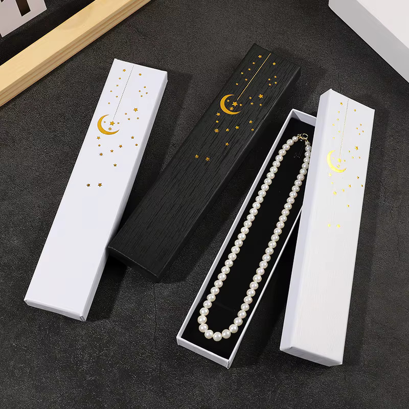 ZQNYCY Ramadan Geschenkboxen mit Mond und Sternen für Eid Mubarak Schmuck und Armband als Islamische Party Dekoration in Weiß - Bild 1
