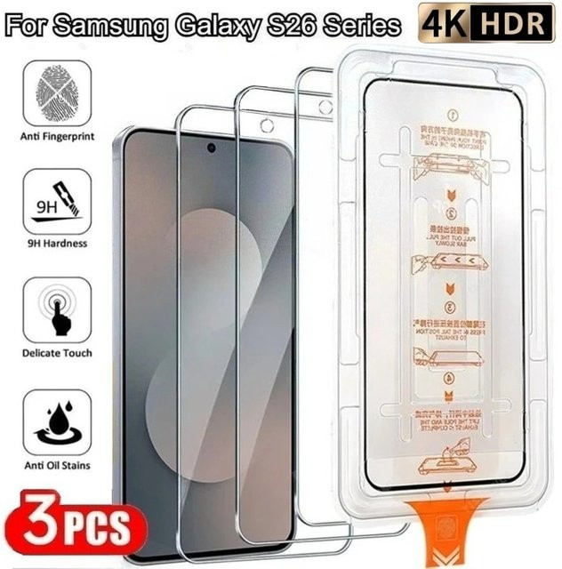 3-teiliges Displayschutz-Set aus Glas für Samsung Galaxy S26 S25 S24 S23 S22 Ultra Plus FE in Transparent - Bild 1