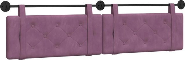 vidaXL Wandmontiertes Polsterpaneel aus Samt in Lila, B/H/T: 210 x 55 x 5 cm - Bild 1