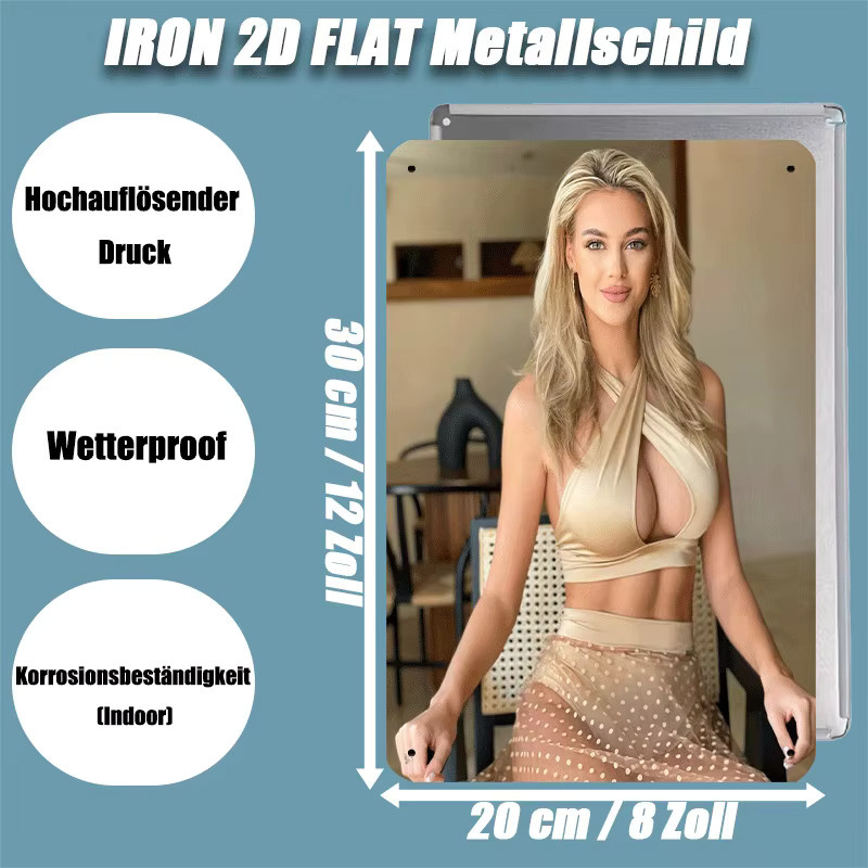 CIFBUY Vintage Wandkunst aus Metall im Portrait-Stil, B/H: 20,3 x 30,5 cm - Bild 3