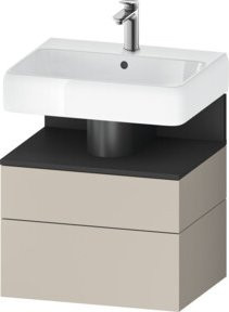 Duravit Waschtischunterschrank Qatego in Grau mit 1 Schublade, Wandmontage, B/T/H: 59 x 47 x 59 cm - Bild 1