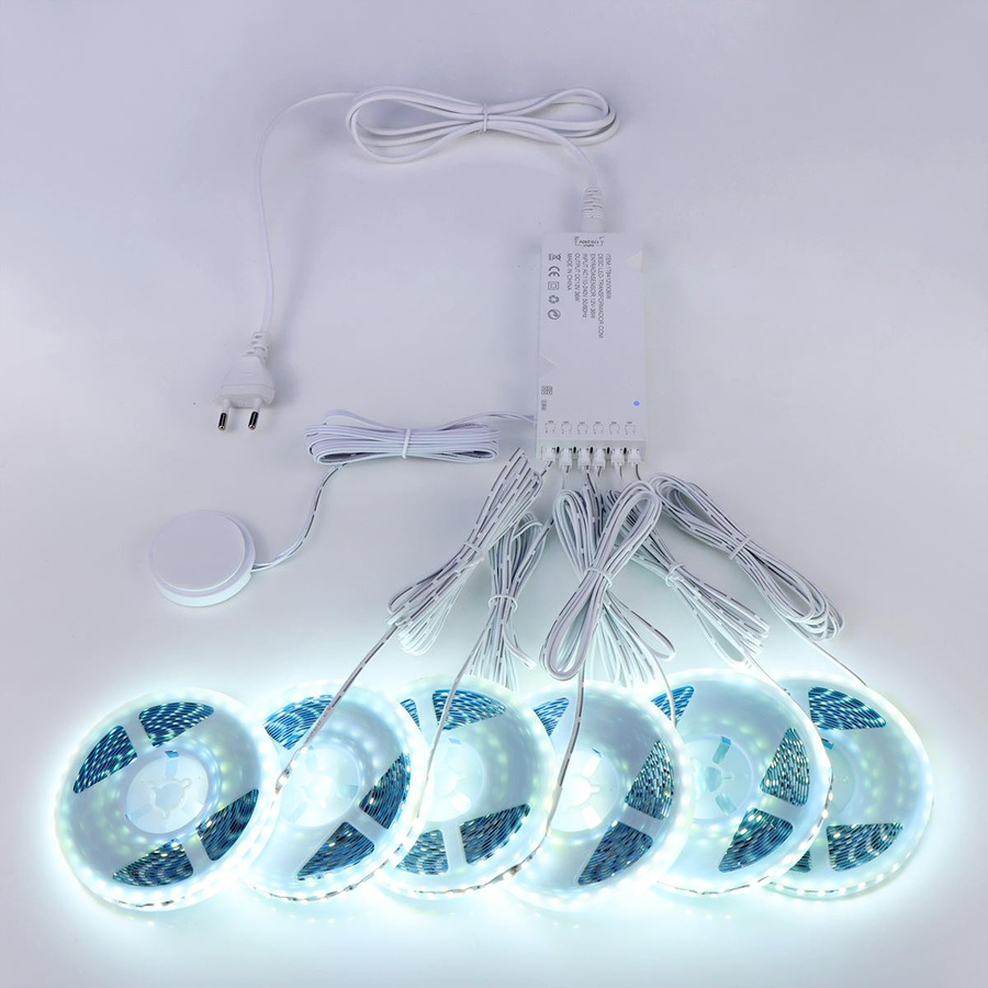 MALITAI LED-Streifenlicht 2835 mit Touch-Schalter und zentralisierter Steuerung, 2m Länge, Farben: Weiß, Warmweiß, Neutralweiß - Bild 4