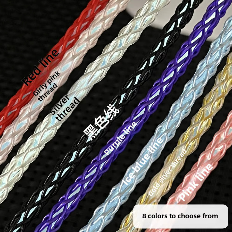 BOHCHONG USB Typ-C Ladekabel mit weißem Licht und magnetischer Schiebeschnalle für Gaming-Tastaturen in Weiß und Rot - Bild 1