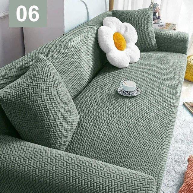Yifulin Jacquard Sofabezug für 1-Sitzer, elastischer Stretch-Couchbezug aus Polyester, grau, Breite: 90-140 cm - Bild 1