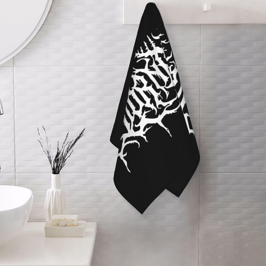 Lorna Shore Logo Baumwollhandtuch von Creative Man, schnelltrocknend und saugfähig, B: 70 cm, H: 140 cm - Bild 3