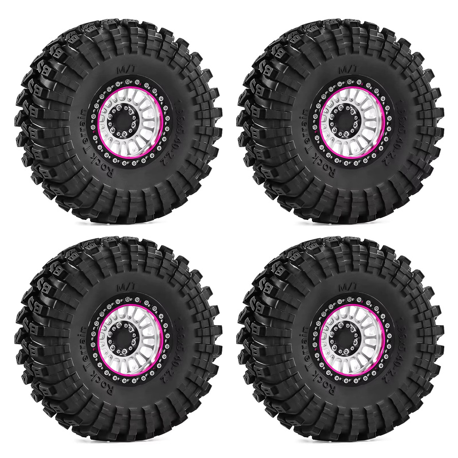 Meep Rock Crawler Reifen- und Radsatz, 2,2 Zoll, 1/10 1/8 Maßstab, mit 12mm Hex-Adapter - Bild 2