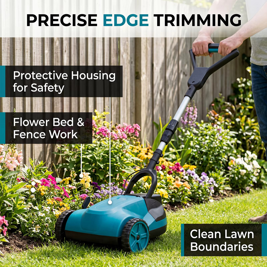 Podofo Bürstenloser Elektrischer Rasentrimmer 3000W mit 3 Gängen, Kabelloser Rasenmäher mit 21 cm Schnittbreite, Kompatibel mit Makita 18V Akku für die Gartenpflege - Bild 5
