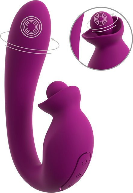 Javida Vibrator mit Doppelrotation in Lila - Bild 1
