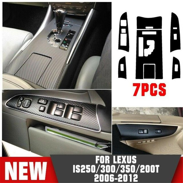 Dekoraufkleber im Carbonfaser-Look für LEXUS IS250 300 350 (2006-2012) in Weiß - Bild 1