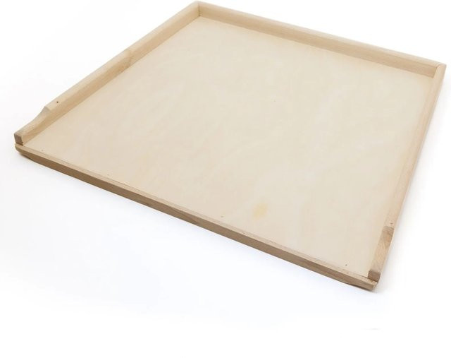 HolzFee Backbrett Teigbrett Nudelbrett aus Holz in Beige, B: 56 cm, T: 49 cm - Bild 1