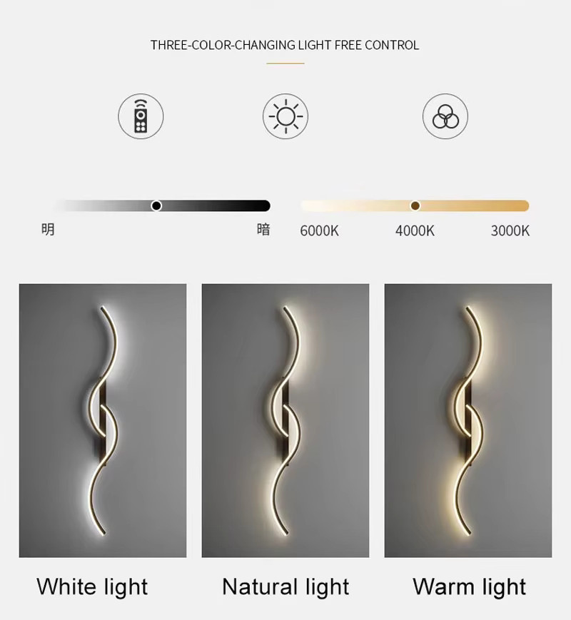 Ramalho LED Wandleuchte in Weiß mit minimalistischem Streifendesign für Wohnzimmer, Schlafzimmer und Flur - Bild 3