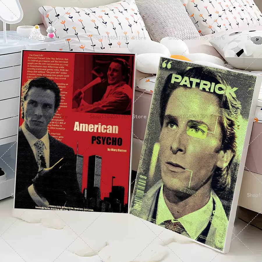 Retro Film Poster Psycho selbstklebender wasserfester Kunstdruck auf Papier, Wanddekoration Mehrfarbig - Bild 6