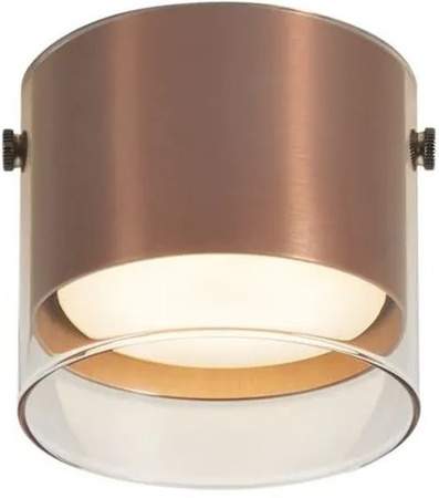 QAZQA Moderner Aufbaustrahler in Dunkelbronze aus Metall und Glas