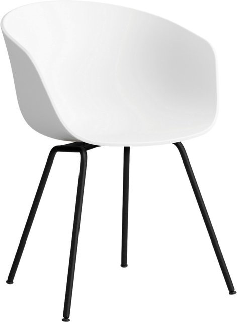 HAY About A Chair AAC 26 mit Armlehnen in Weiß aus Polypropylen und Stahl im modernen Design - Bild 1