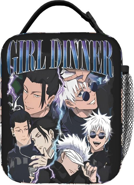 Fancy Style Studio Anime Gojo Satoru Lunchbox Isolierte Thermotasche in Schwarz - Bild 1