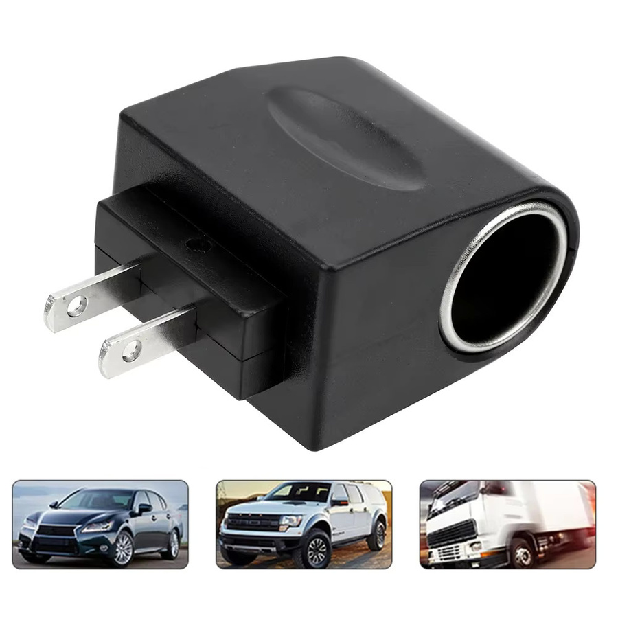 Auto Zubehör Adapter AC 220 V zu DC 12 V mit EU Stecker und Zigarettenanzünder in Schwarz - Bild 5