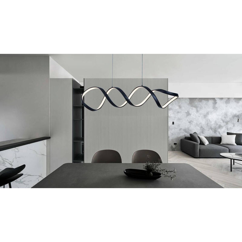 POCOline LED-Pendelleuchte Malte in Mattschwarz aus Metall für Wohnzimmer und Esszimmer, B: 18 cm, H: 120 cm, T: 107 cm - Bild 3